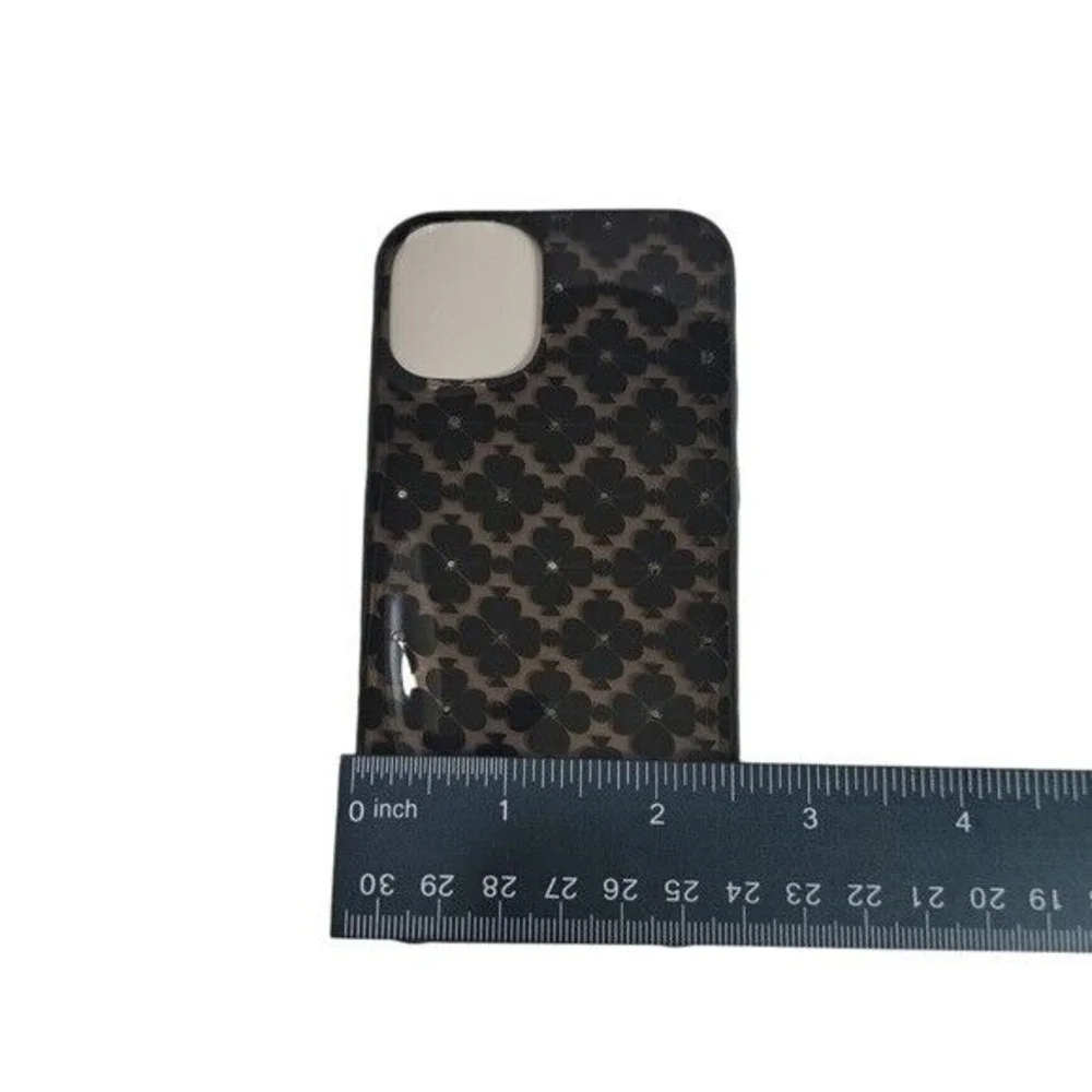 Kate Spade Women's Rhinestones Floral Print Black/Beige Phone Case i Phone‎ 5.4